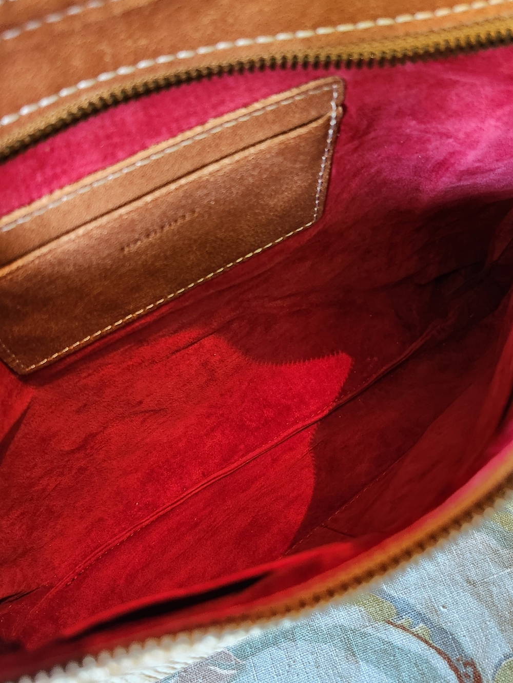 Hammitt VIP Large Crossbody in Raffia and Saddle Leather - Picture 4 of 5